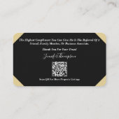 ブラックビジネスカードと金ゴールド縁ど 名刺 (裏面)