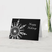 ブラックビジネスクリスマスのスノーフレーク シーズンカード (正面)