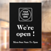 ブラックビジネスタイム | カスタムロゴストアフロント ウィンドウサイン (シート2)