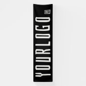 ブラックビジネスミニマルロゴブランドOutdoor 10' Long 横断幕 (縦)