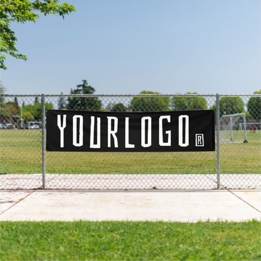 ブラックビジネスミニマルロゴブランドOutdoor 10' Long 横断幕 (インサイチュ)