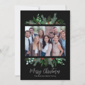 ブラックビジネスモダンメリークリスマス シーズンカード (正面)