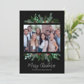 ブラックビジネスモダンメリークリスマス シーズンカード (スタンド正面)