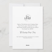 ブラックビジネスモダンメリークリスマス シーズンカード (裏面)