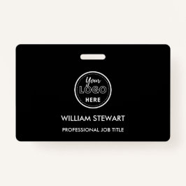 ブラックビジネスモダンロゴ会社の従業員スタッフ バッジ