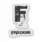 ブラックビジネスモノグラムグランジロゴウォーターボトル シール (正面)