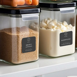 ブラックビジネスロゴキッチンパントリー食品保管庫 シール