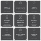 ブラックビジネスロゴキッチンパントリー食品保管庫 シール (正面)