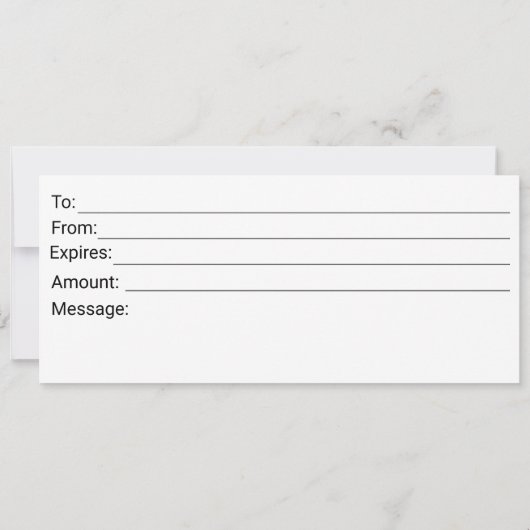 ブラックビジネスロゴブランド会社のギフト証明書 (裏面)