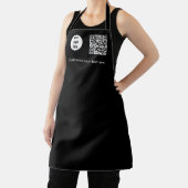 ブラックビジネスロゴプロモーションQRコード文字 エプロン (インサイチュ)