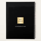 ブラックビジネスロゴ写真コラージュ2025 プランナー手帳 (裏面)