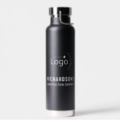 ブラックビジネスロゴ建築会社 ウォーターボトル (左面)