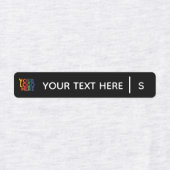 ブラックビジネスロゴ生地の衣料品ラベルのサイズ ラベル (デザイン1)