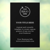 ブラックビジネスロゴ | モダン ミニマル プロモーション ウィンドウサイン (シート3)