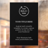 ブラックビジネスロゴ | 現代的でミニマルなプロモーション ウィンドウサイン (シート2)