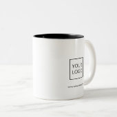 ブラックビジネスロゴ 長方形 コーヒーマグ ツートーンマグカップ (正面右)