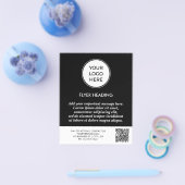 ブラックビジネスロゴQRコードテンプレートチラシ チラシ (シングル)