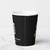 ブラックビジネス企業のロゴqrコード 紙コップ (右)