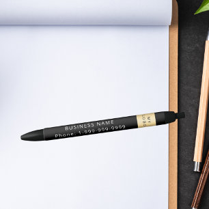 ブラックビジネス会社のロゴ名の電話番号 黒ボールペン