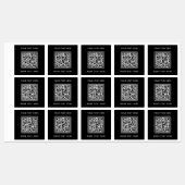 ブラックビジネス文字付きQRコード ラベル (シート)