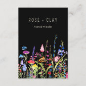 ブラックビジネス用品の水彩野草 エンクロージャーカード (正面)