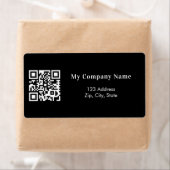 ブラックビジネスqrコード差出人住所出荷 ラベル (インサイチュ)