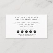 ブラックビジネモダンスロゴのソーシャルメディアのアイコン 名刺 (裏面)