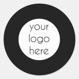 ブラックビジパーソナライズされたネスロゴラベルブランド ラウンドシール