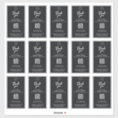 ブラックビジミニマルネスロ感謝していゴボックスのシールのラベル シール (シート)