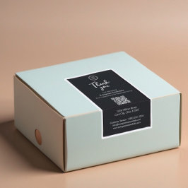 ブラックビジミニマルネスロ感謝していゴボックスのシールのラベル シール