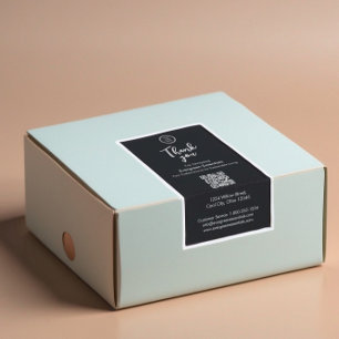 ブラックビジミニマルネスロ感謝していゴボックスのシールのラベル シール