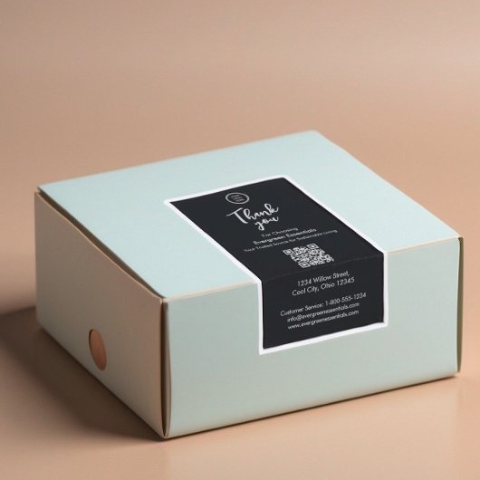 ブラックビジミニマルネスロ感謝していゴボックスのシールのラベル シール