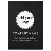 ブラックビジモダンネスカスタム会社のロゴ クリップボード (裏面)