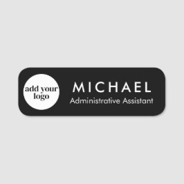 ブラックビジモダンネスカスタム会社のロゴ 名札