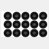 ブラックビジモダンネスロゴのプロモ企業のーション ラベル (シート)