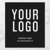 ブラックビジモダンネスロゴワインボトルラベル ワインラベル (シングルラベル)