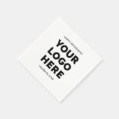 ブラックビジモダンネスロゴHappy Retiment スタンダードカクテルナプキン (角)