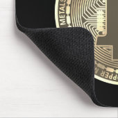 ブラックビットコインコインセピアマウスパッド マウスパッド (コーナー)