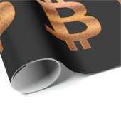 ブラックビットコインサングララッピング紙 ラッピングペーパー (ロールコーナー)
