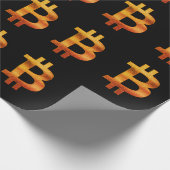 ブラックビットコインレトロ包装紙 ラッピングペーパー (角)