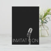 ブラックビップフェスティバルシャワーパーソナライズされた招待状 招待状 (スタンド正面)