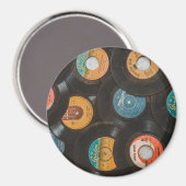 ブラックビニールクラシックレコード マグネット (正面/裏面)