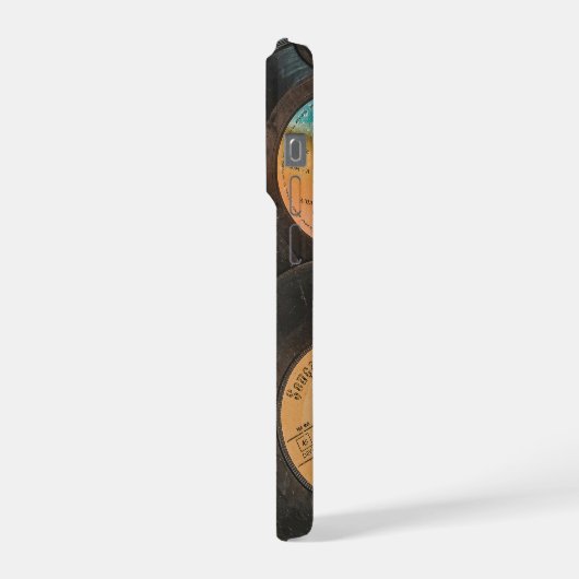 ブラックビニールクラシックレコード iPhoneケース (左側面)