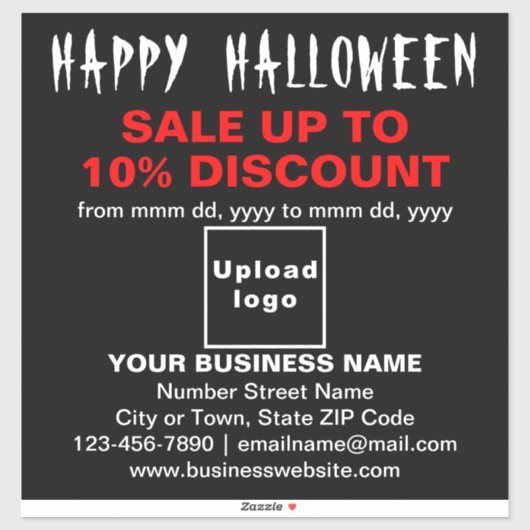 ブラックビニールステッカーでのビジネスのハロウィーン販売 シール (シート)