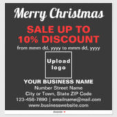 ブラックビニールステッカーでのビジネスクリスマスセール シール (シート)