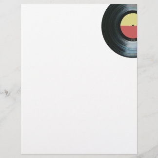 ブラックビニールミュージックレコードラベル2レターヘッド