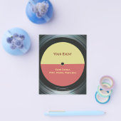 ブラックビニールミュージックレコードレーベルイベントフライヤー チラシ (シングル)