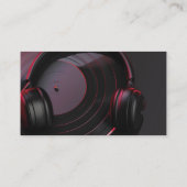 ブラックビニールレコードDjパーティー音楽Deejay DJ 名刺 (裏面)