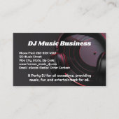 ブラックビニールレコードDjパーティー音楽Deejay DJ 名刺 (正面)