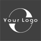 ブラックビニール正方形ビジネスロゴカーウィンドウバンパー シール (正面)